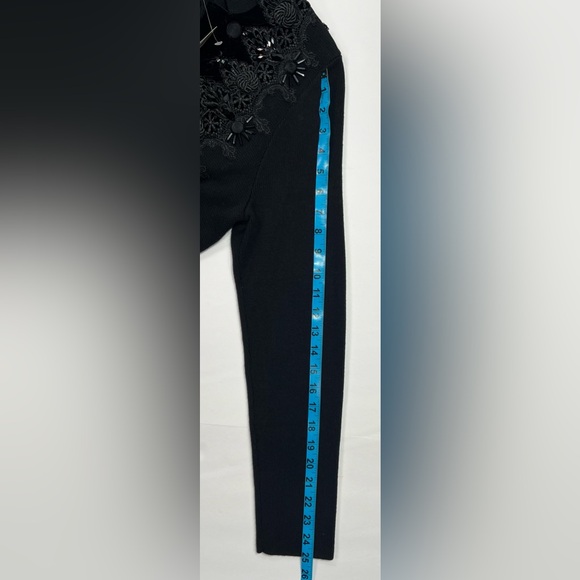 Chico’s Embellished Tonal Cardigan - black, size 2 (L / 12) - Picture 9 of 11